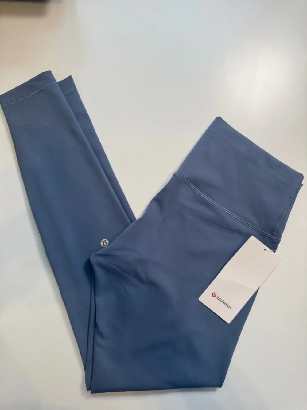 Lululemon Wunder Train HR Tight 25” color:Steel Blue SZ: 10